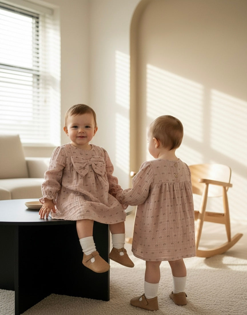 İncila %100 Pamuklu Kurdele Detaylı Elbise