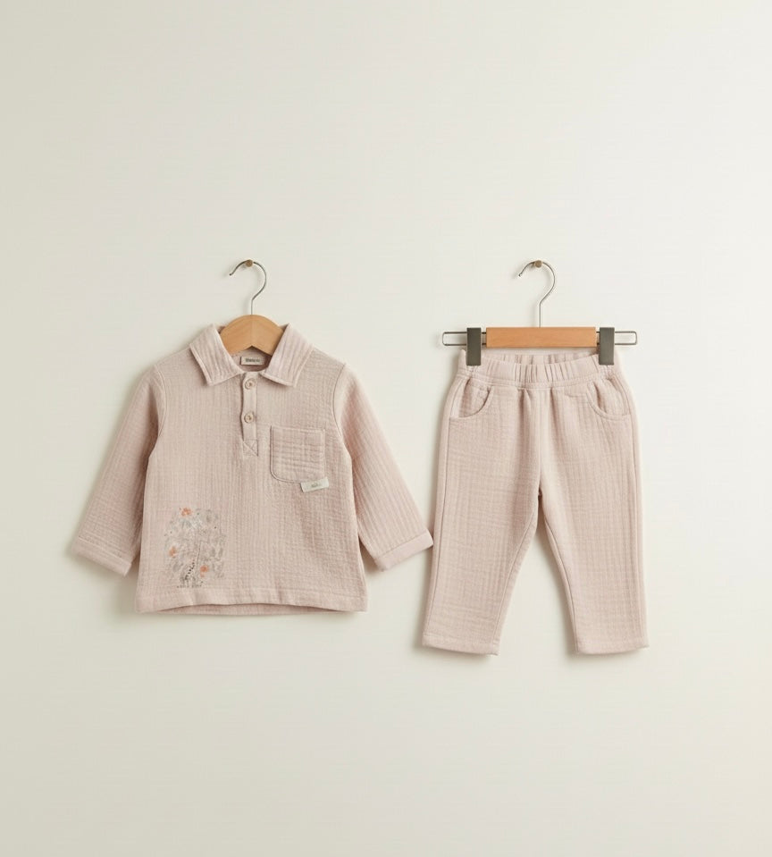 İncila Müslin Cep Detaylı Takım