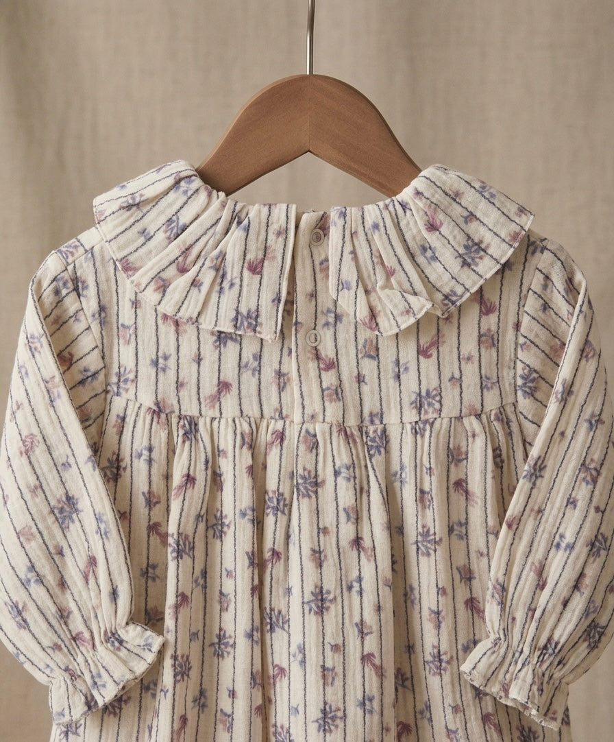 İncila %100 Pamuk Çiçek Detaylı Elbise