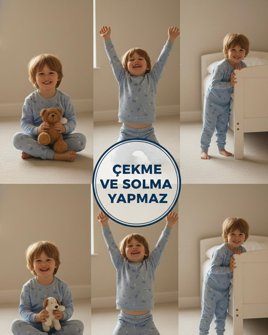 İncila %100 Pamuklu Erkek Çocuk Pijama Takımı